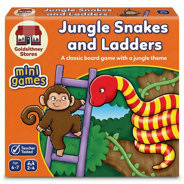 Jungle Snakes & Ladders Mini Travel Game