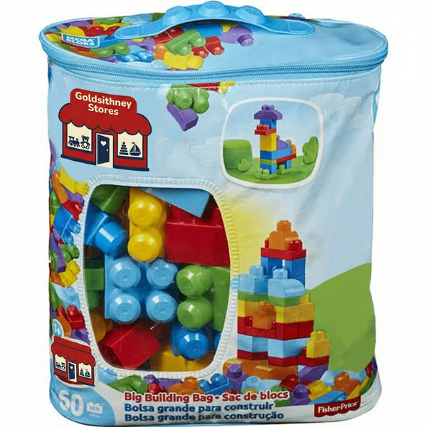 Big Building Blocks Bag 60 Chunky Bricks Starter Construction Toy