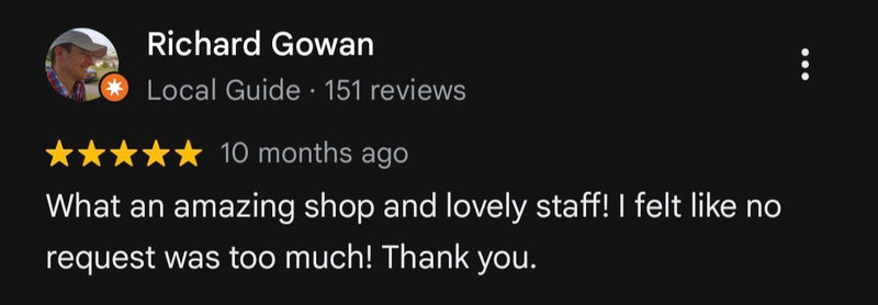 Customer review of Goldsithney Stores on Google Maps